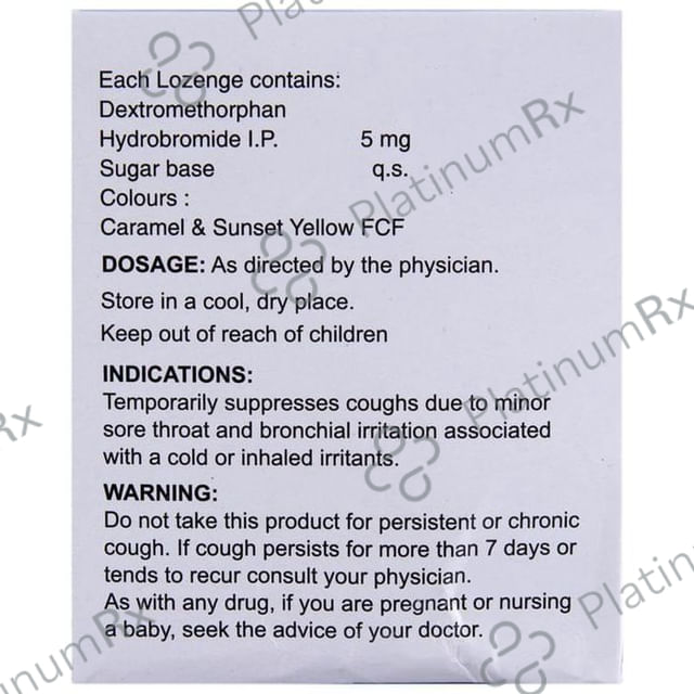 Alex Cough 5mg Lozenges Lemon Ginger 10s