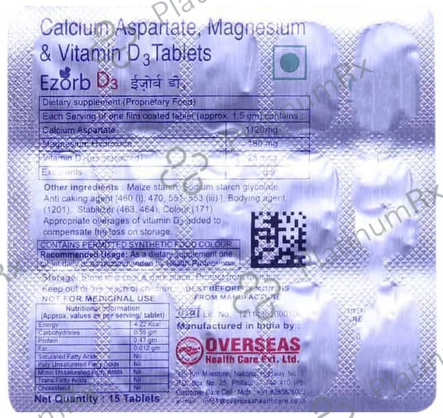 Ezorb D3 Tablet 15s