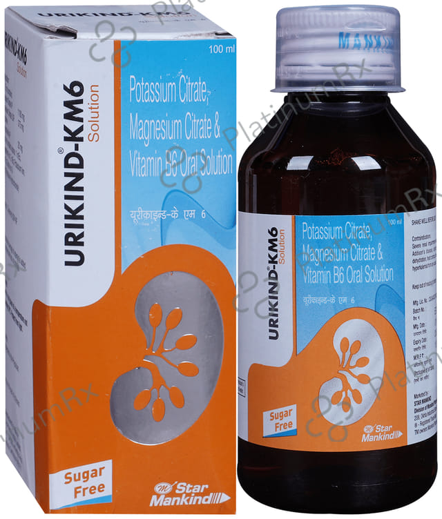 Urikind KM6 375/1100/20mg Oral Solution 100ml
