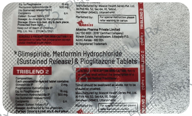 Triblend 2/500/15mg Tablet 10s
