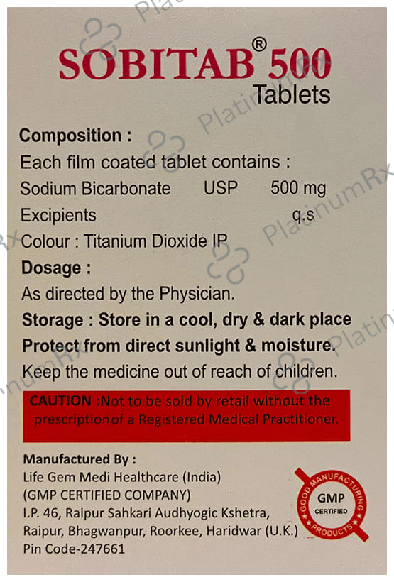 Sobitab 500 Tablet 10 tablets Tablet Wellshark Pharmaceuticals Pvt Ltd