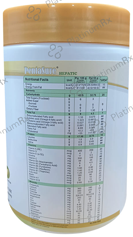 PentaSure Hepatic Flavour Creamy Vanilla Powder 400gm