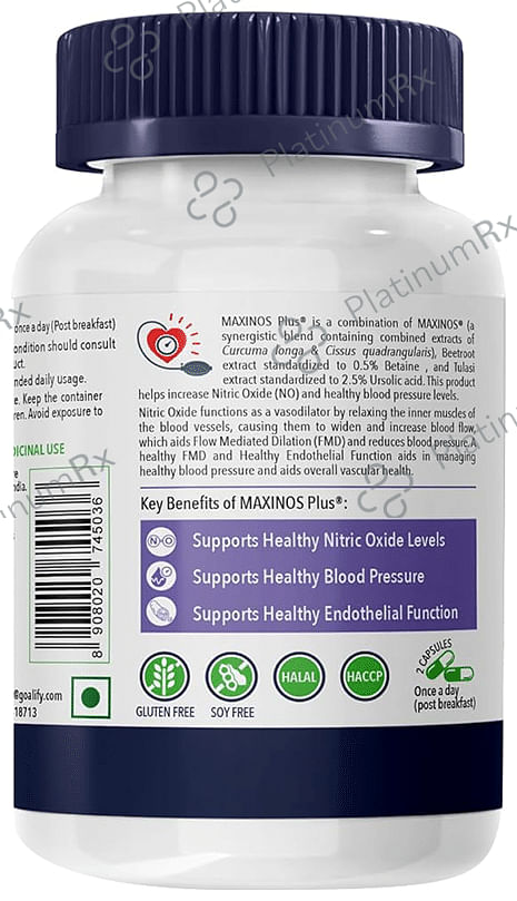 Goalify Nutrition Maxinos Plus Veg Capsules