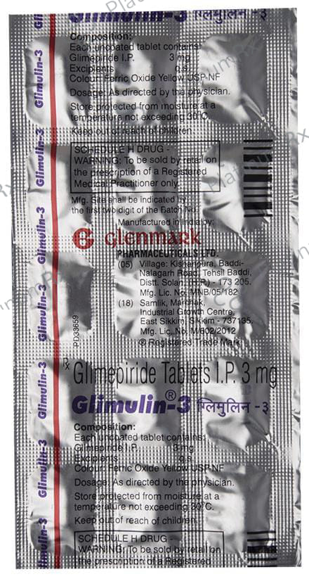 Glimulin 3mg Tablet 15s