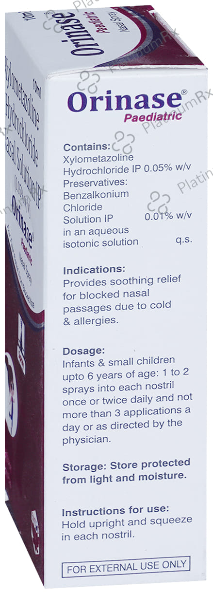 Orinase 0.1% Paediatric Nasal Spray 10ml