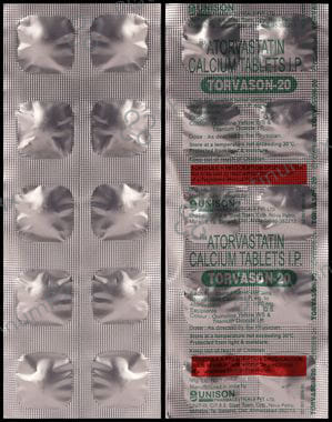 Torvason 20mg Tablet 10s