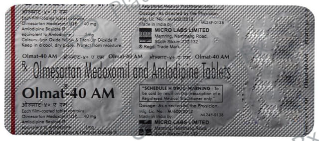 Olmat 40 AM 5/40mg Tablet 10s