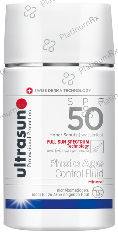 Ultrasun Photo Age Control Fluid Sunscreen SPF 50 Mineral Cream 40ml