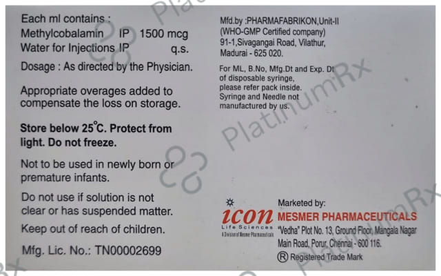 Homin 1500mcg Injection 1ml