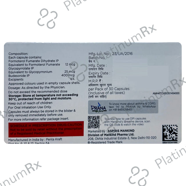 Combihale G 12/25/40mcg Capsule 30s