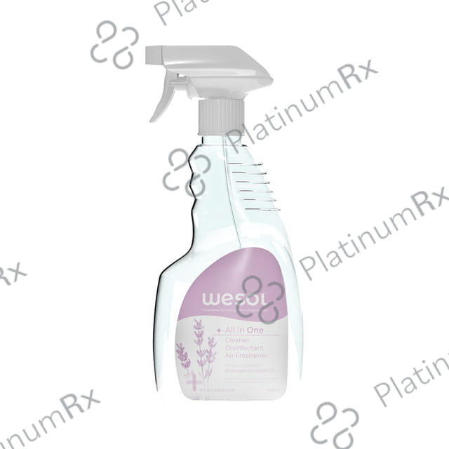 Wesol Food Grade Hydrogen Peroxide 1% All in One Multi Surface Cleaner Liquid, Disinfectant and Air Freshener Spray Rich Lavender