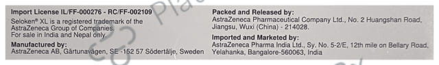 Seloken XL 50mg Tablet PR 15s