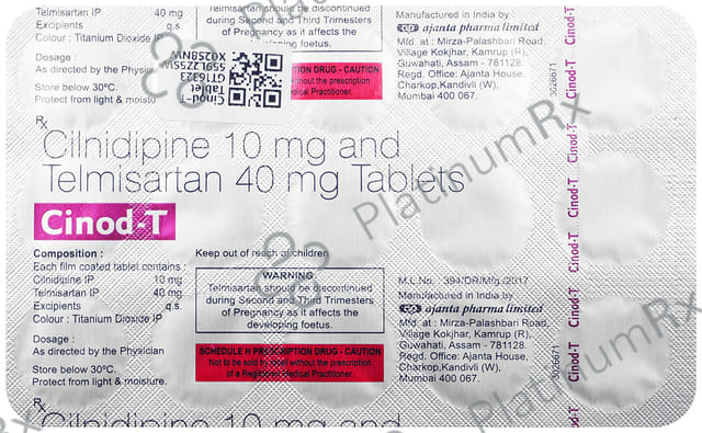 Cinod T 10/40mg Tablet 15s