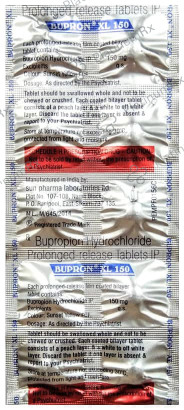 Bupron XL 150mg Tablet 10s