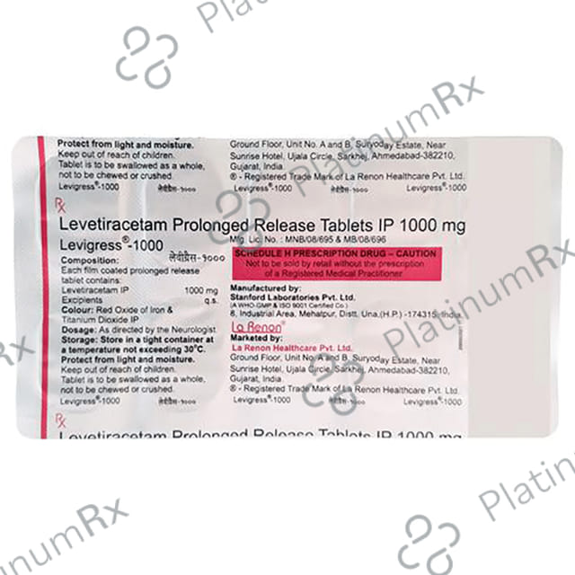Levigress 1000mg Tablet PR 10s