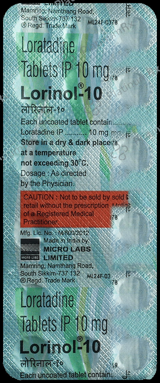 Lorinol 10mg Tablet 15s