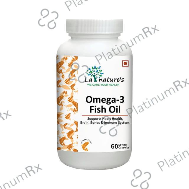 La Nature's Omega 3 Fish Oil 1000mg Softgel Capsules 60s