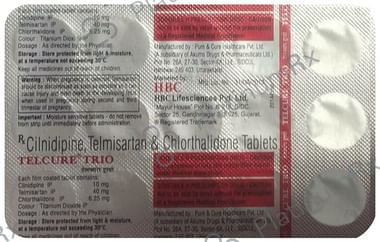 Telcure Trio 6.25/10/40mg Tablet 15s