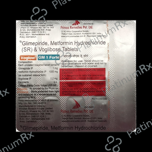 Voglow GM 1 Forte 1/1000/0.2mg Tablet SR 10s