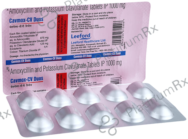 Cavmox Duos 875/125mg Tablet 10s