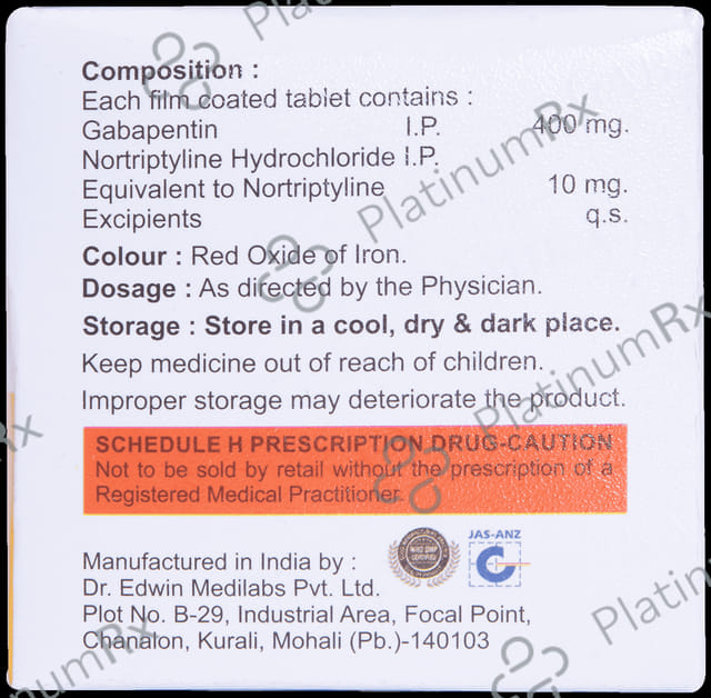 Gabamira NT 400/10mg Tablet 10s