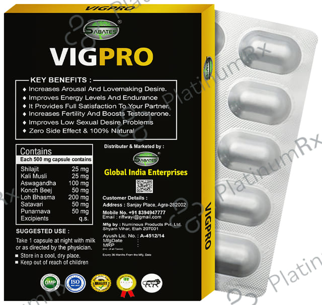 Sabates Vigpro Capsule 10 capsules