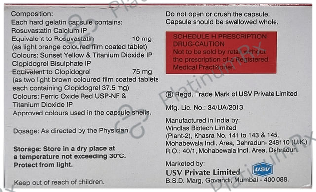 Roseday CV 10/75mg Capsule 10s