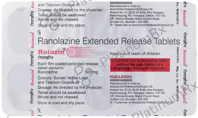 Rolazin 500mg Tablet ER 10s