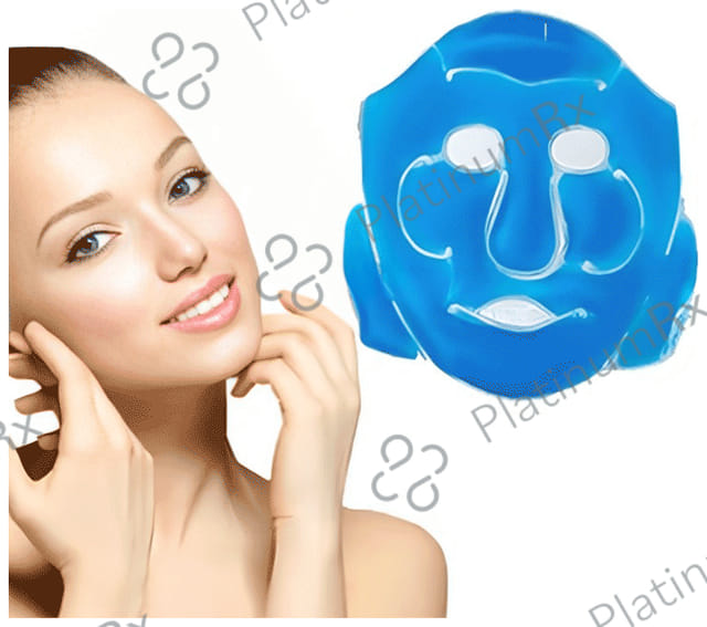 Healthtrek Cooling Gel Face Mask for Puffiness Relaxation Blue 2 units