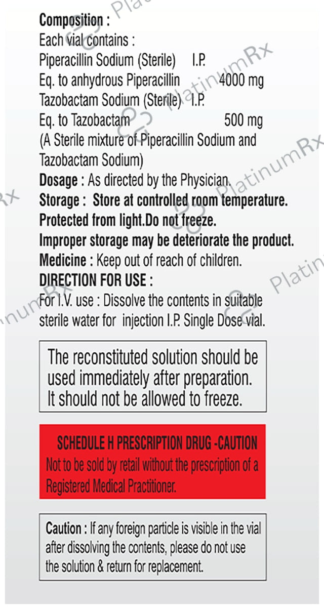 Piptact 4000mg/500mg Injection