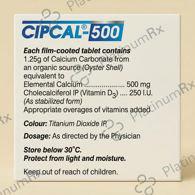 Cipcal 500mg/250IU Tablet 15s