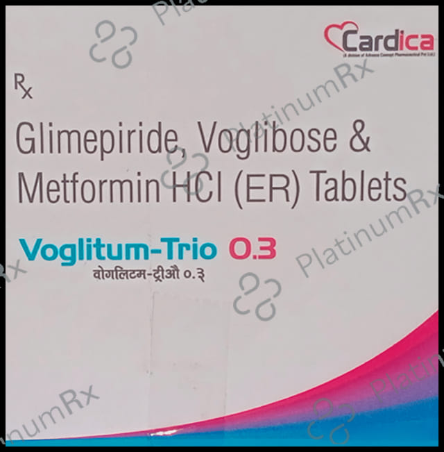 Voglitum Trio 0.3/2/500mg Tablet ER 10s