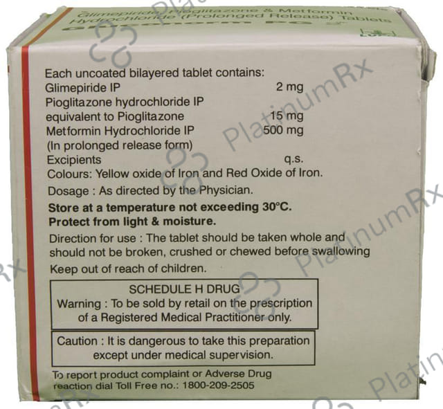 Gluconorm PG 2/500/15mg Tablet PR 15s