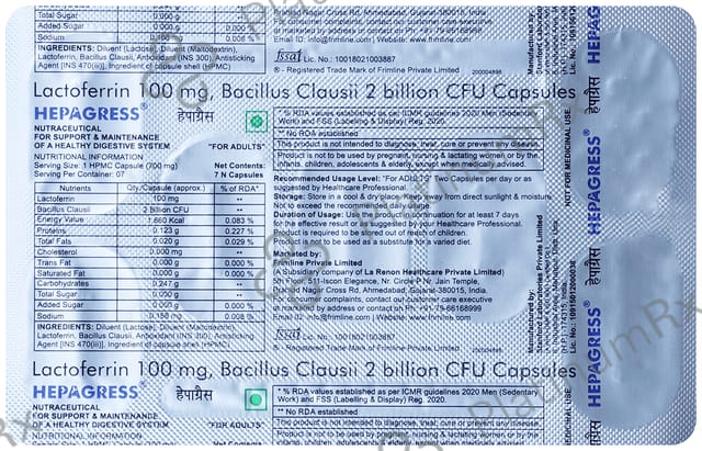 Hepagress 100mg Capsule 7s
