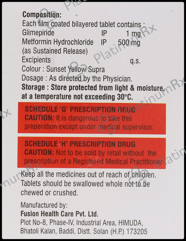 Glynamic M 1/500mg Tablet 10s