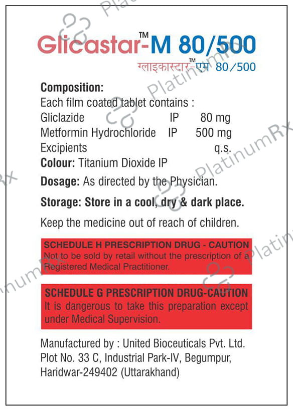 Glicastar-M 80/500 Tablet