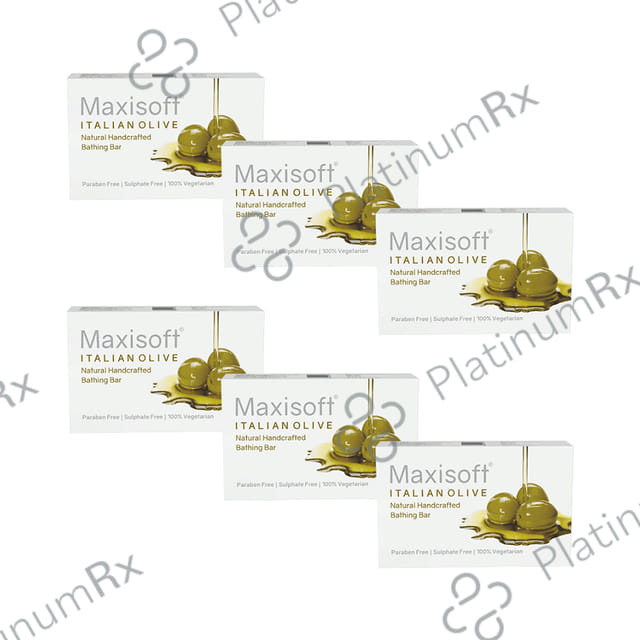Maxisoft Italian Olive Bathing Bar (75gm Each) 6 units