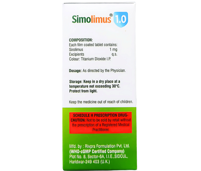 Simolimus 1mg Tablet 10s
