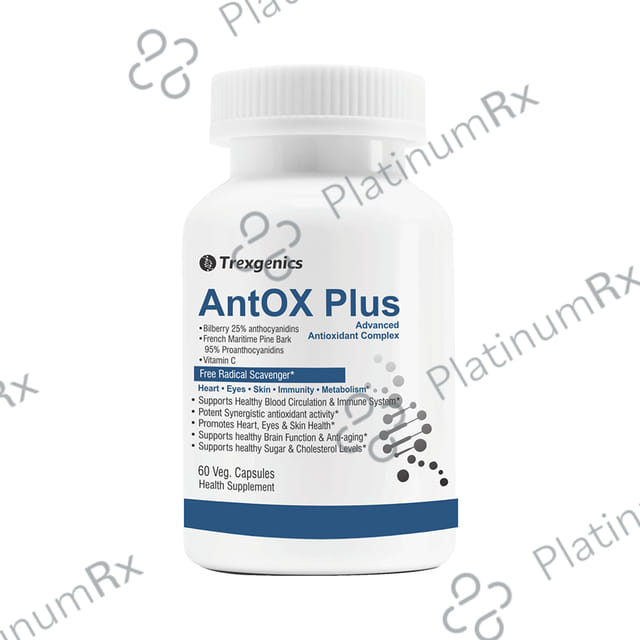 Trexgenics Antox Plus Bilberry Pine Bark Veg. Capsules