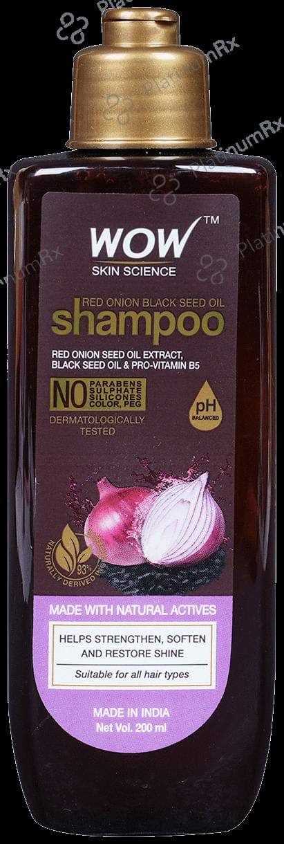 WOW Skin Science Red Onion Black Seed Oil Shampoo 200 ml