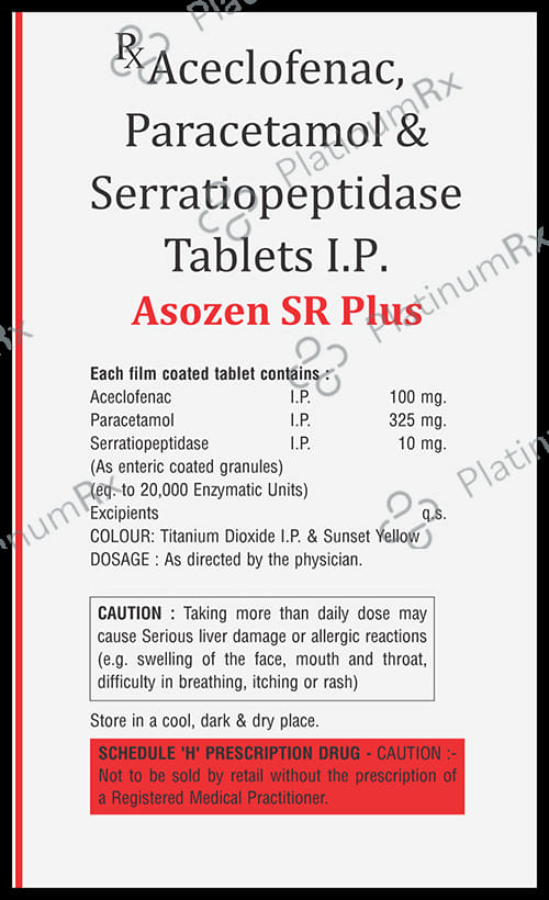Asozen SR Plus 100/325/10mg Tablet 10s