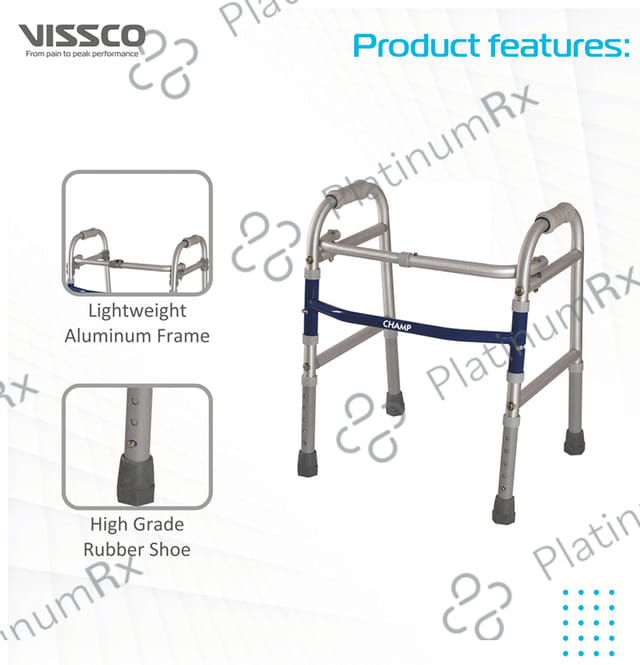 Vissco 3901 Champ Folding Walker-Child Universal Grey