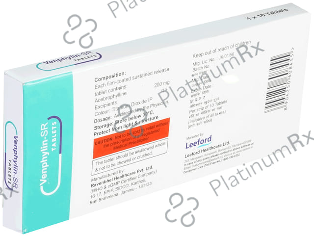 Venphylin 200mg Tablet SR 10s