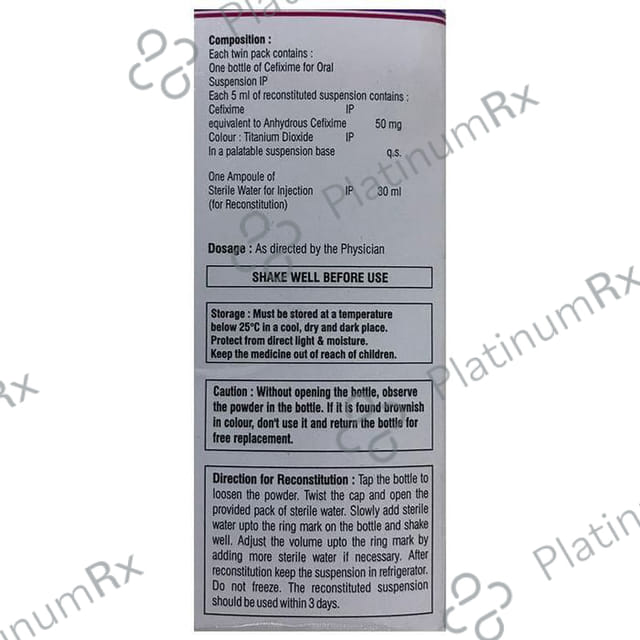 Hhcefi 50mg Dry Syrup 30ml