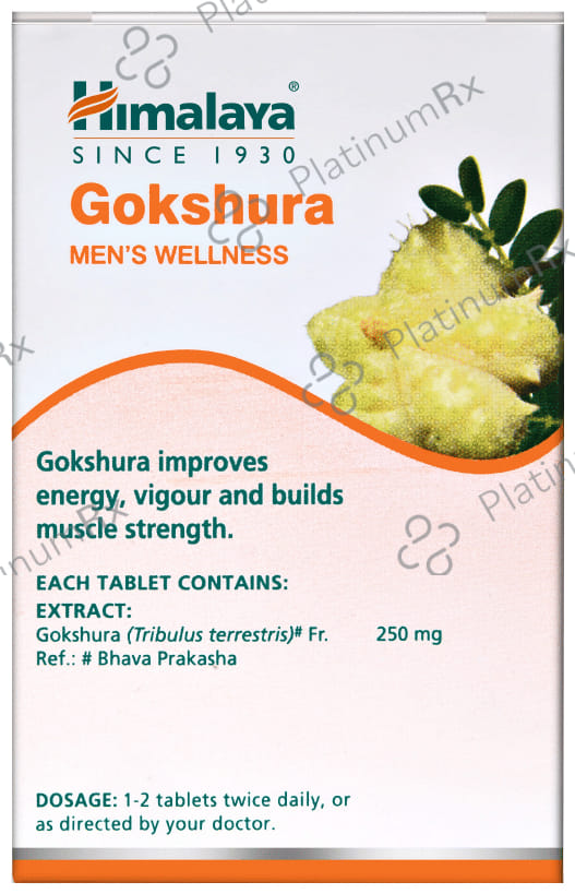 Himalaya Pure Herbs Gokshura 250mg Men's Wellness Tribulus Improves Vigour Tablet 60s