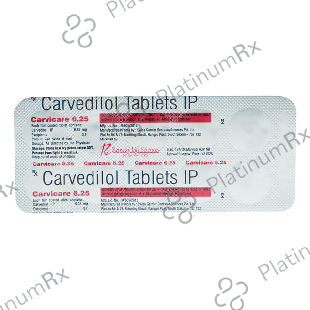 Carvicare 6.25mg Tablet 10s