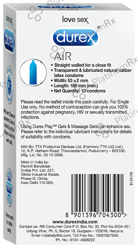 Durex Air Ultra Thin Condom 10s