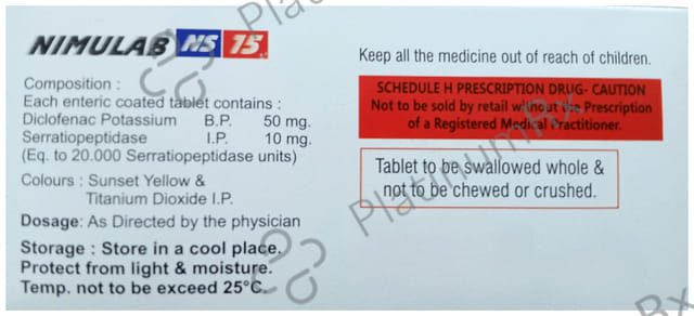 Nimulab NS 50mg/10mg Tablet