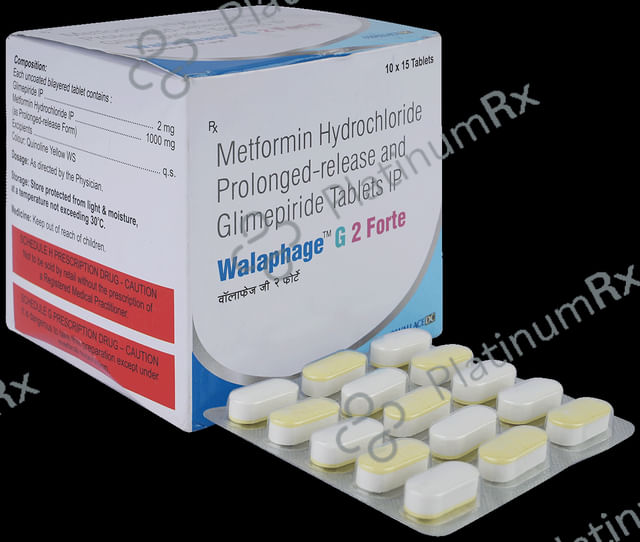 Walaphage G2 Forte 2mg/1000mg Tablet