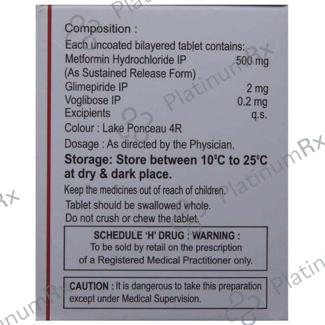 Glimisave MV 2/500/0.2mg Tablet SR 15s